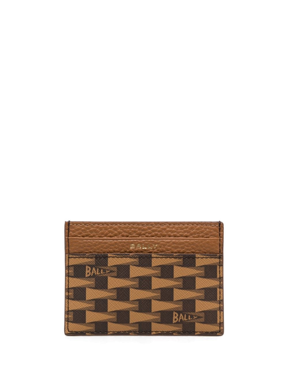 Bally monogram leather cardholder - Brown von Bally