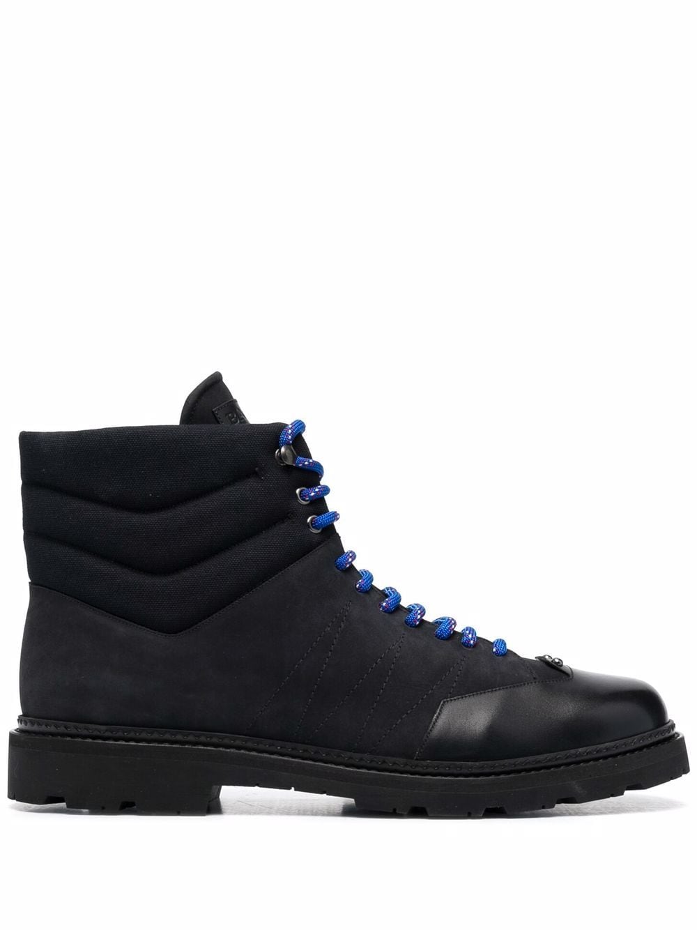 Bally padded lace-up leather boots - Black von Bally