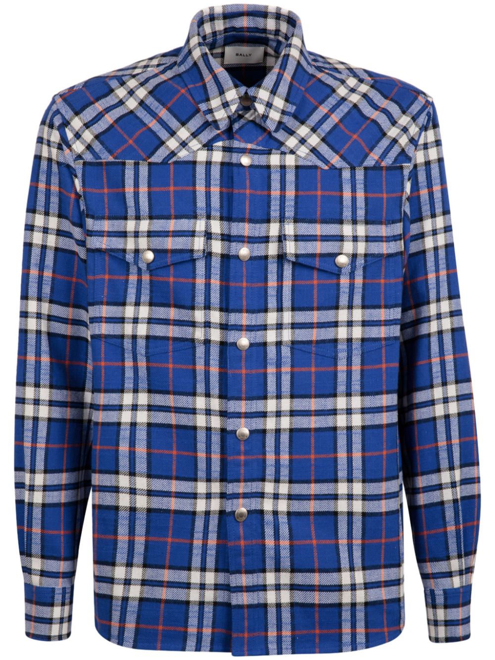 Bally plaid-pattern cotton shirt - Blue von Bally