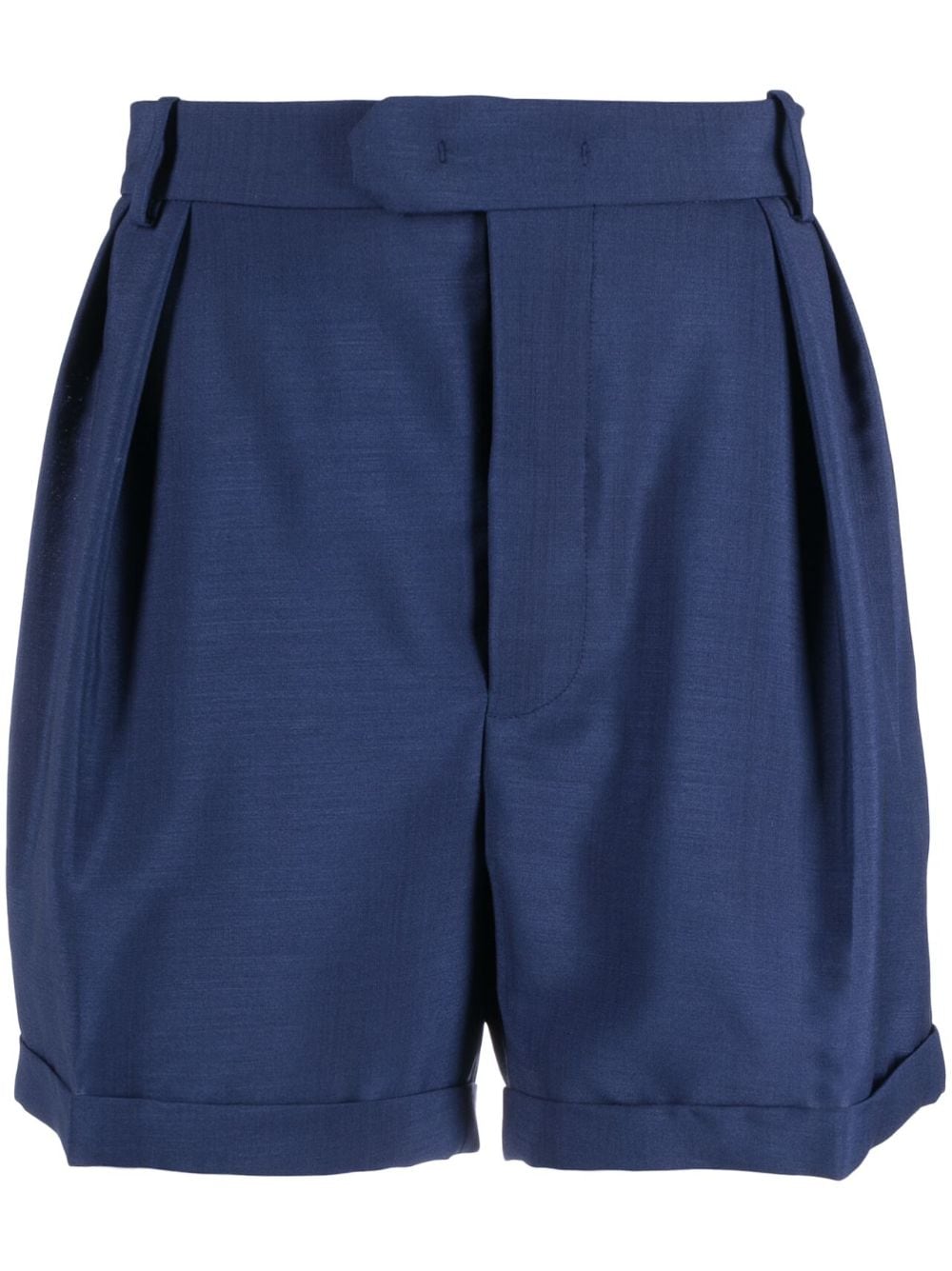 Bally pleated mohair-wool blend shorts - Blue von Bally