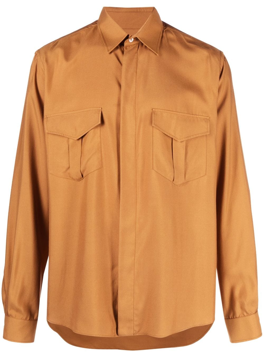 Bally pointed-collar silk shirt - Brown von Bally