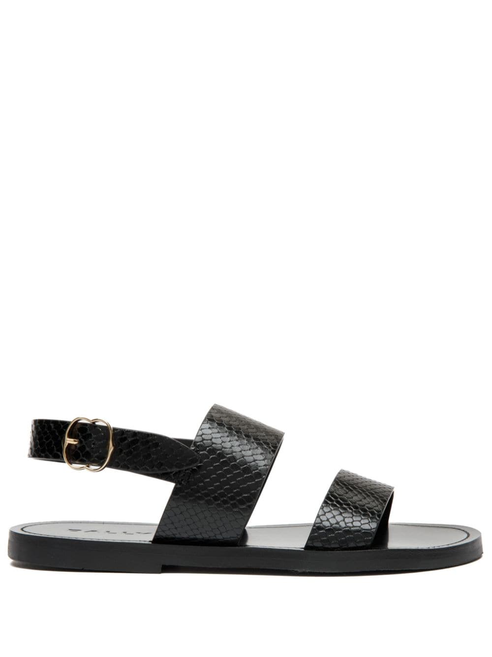 Bally python printed leather sandals - Black von Bally