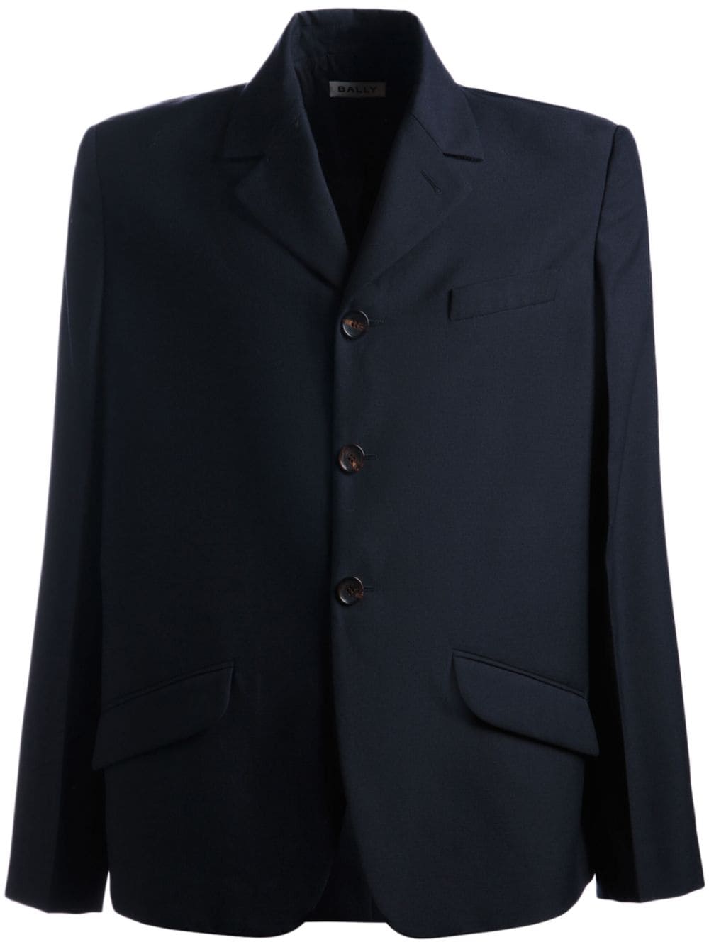 Bally single-breasted twill blazer - Blue von Bally