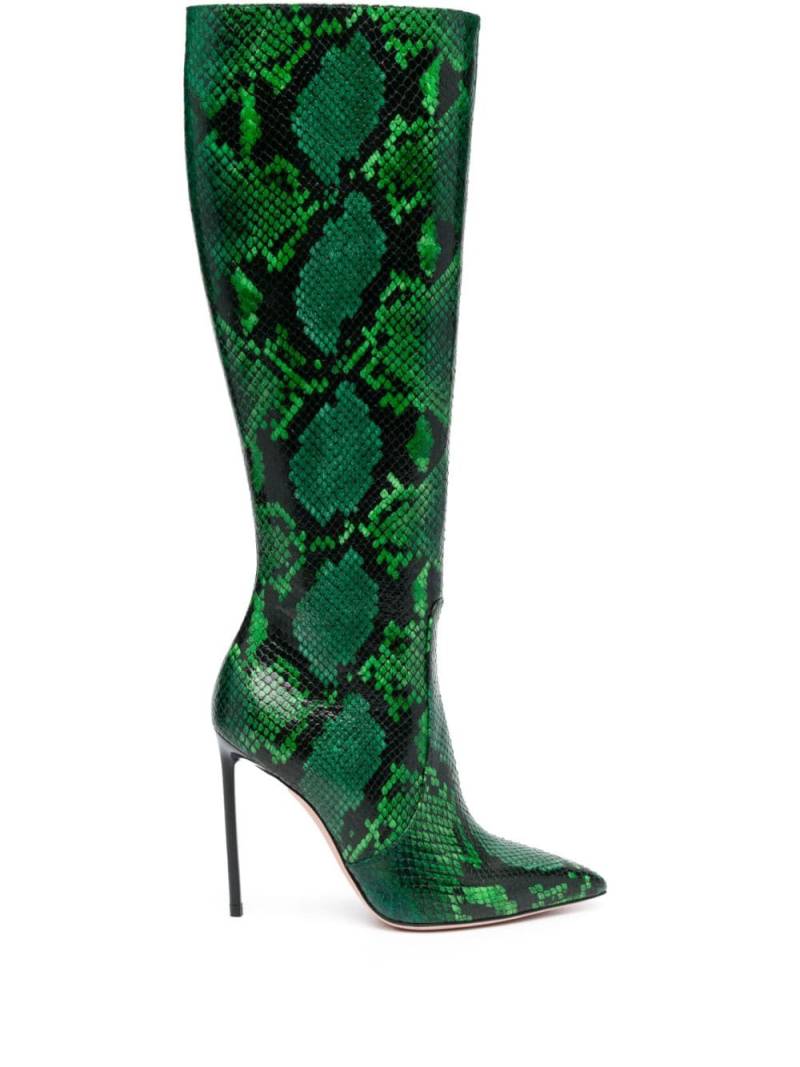 Bally snakeskin-print leather boots - Green von Bally