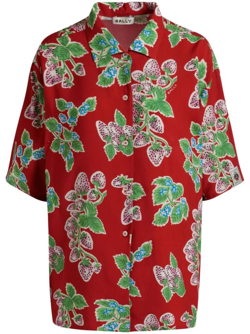 Bally strawberry-print short-sleeve shirt - Red von Bally