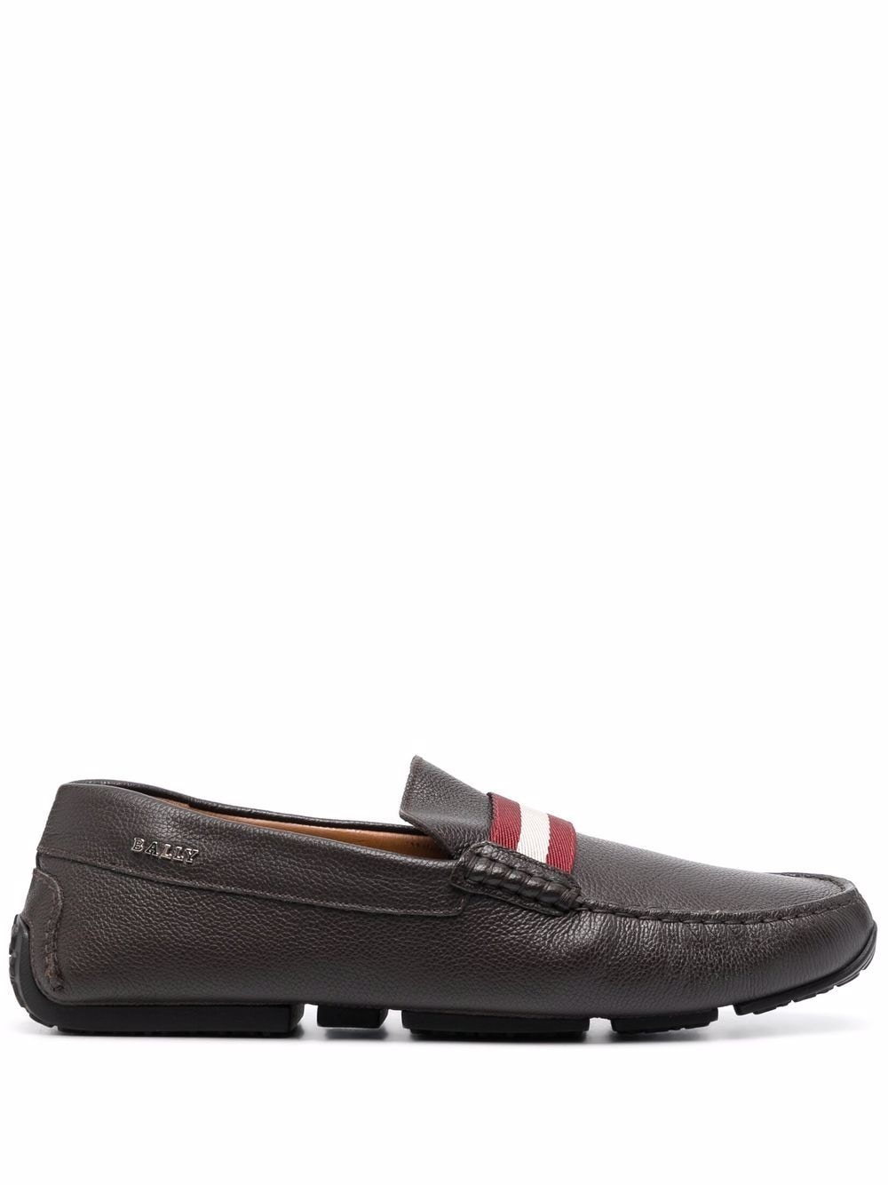 Bally striped-detail leather loafers - Brown von Bally