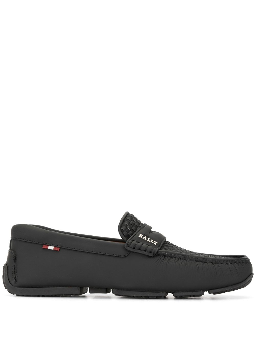 Bally woven slip on loafers - Black von Bally