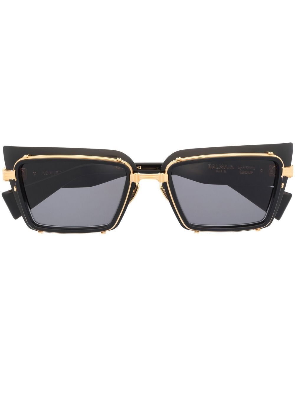 Balmain Eyewear Admirable rectangle-frame sunglasses - Black von Balmain Eyewear