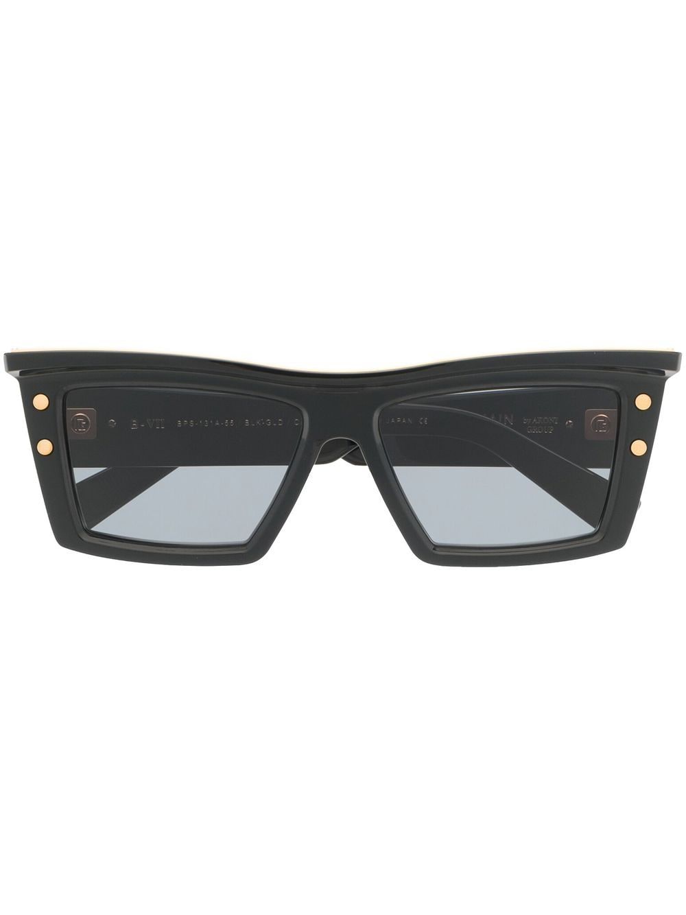 Balmain Eyewear B-VII rectangular-frame sunglasses - Black von Balmain Eyewear