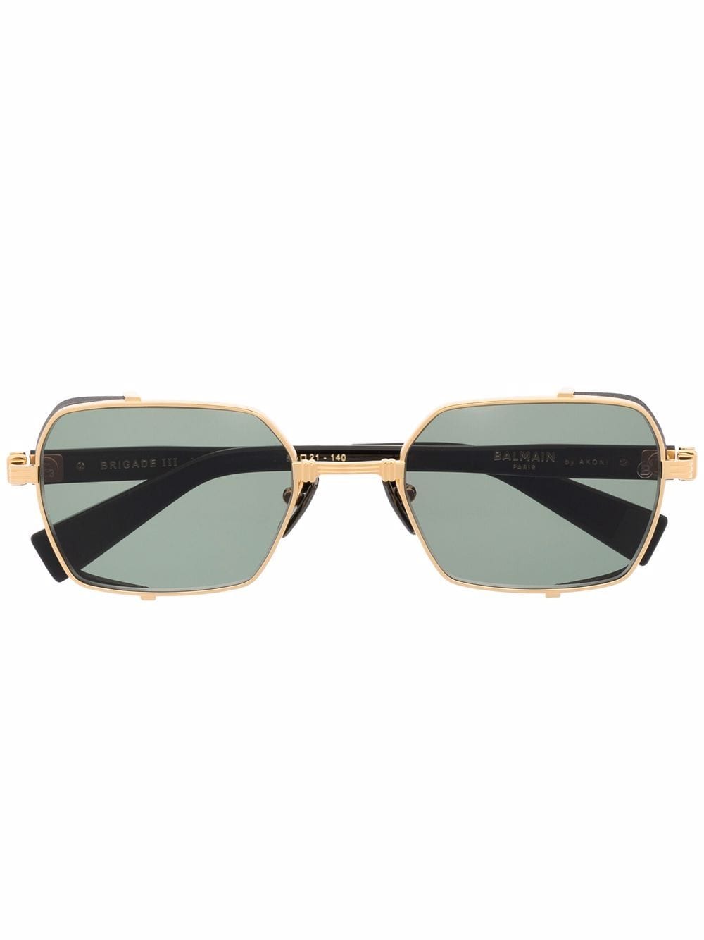 Balmain Eyewear Brigade-III side-shield sunglasses - Black von Balmain Eyewear