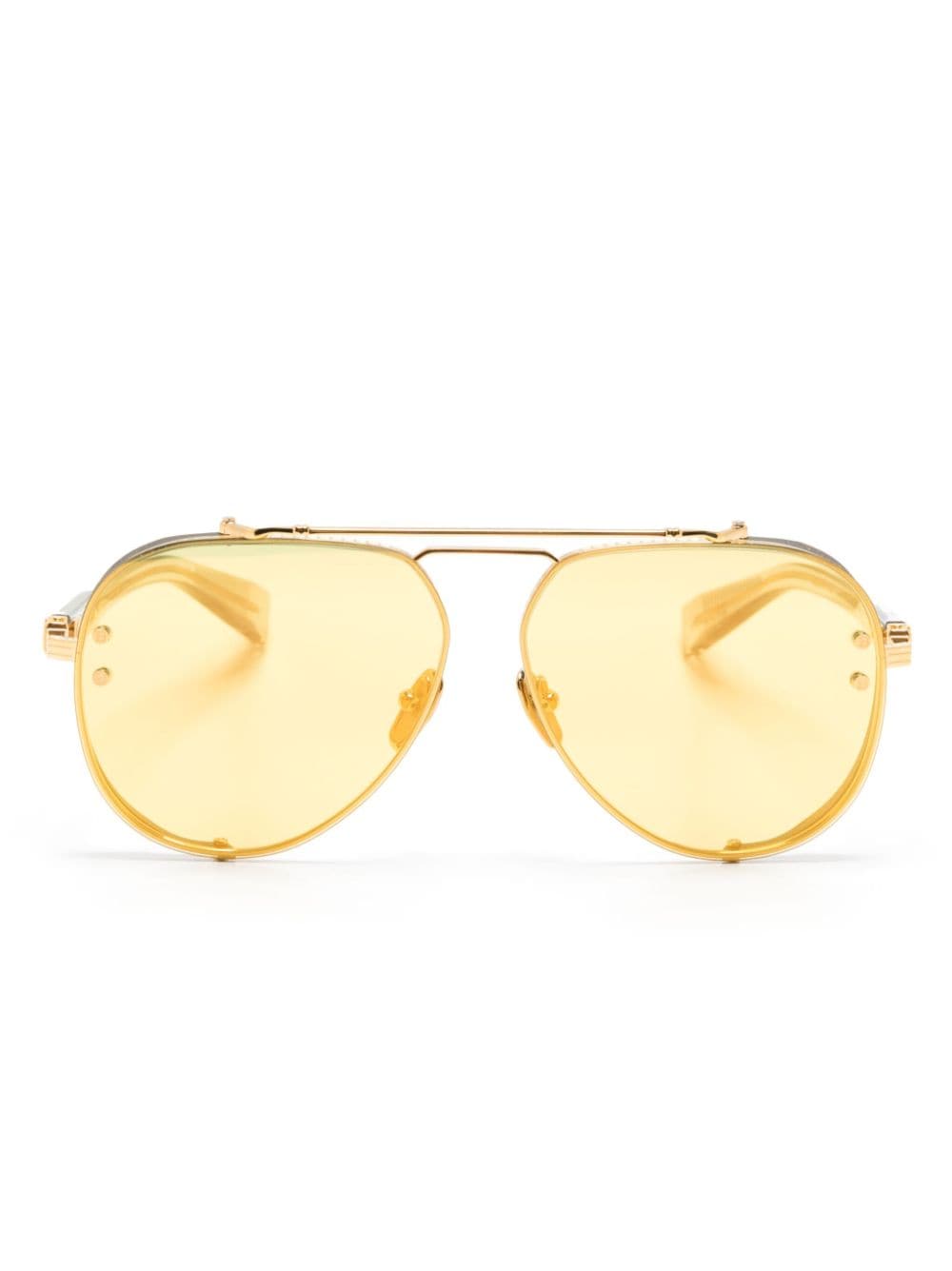 Balmain Eyewear Captaine pilot-frame sunglasses - Gold von Balmain Eyewear