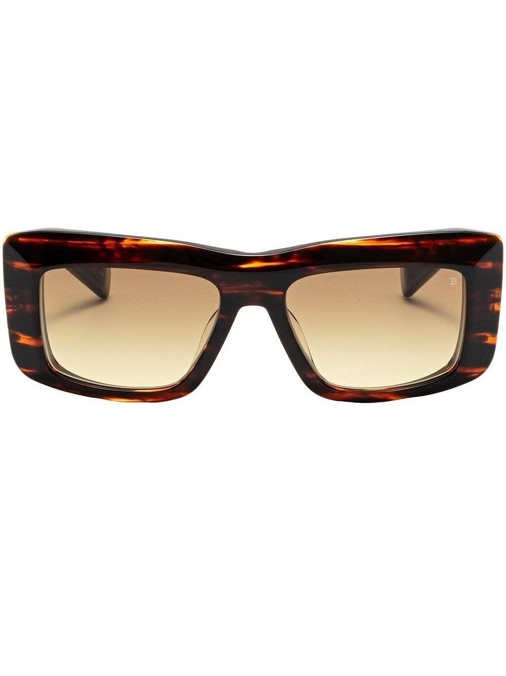 Balmain Eyewear Envie rectangle-frame sunglasses - Brown von Balmain Eyewear