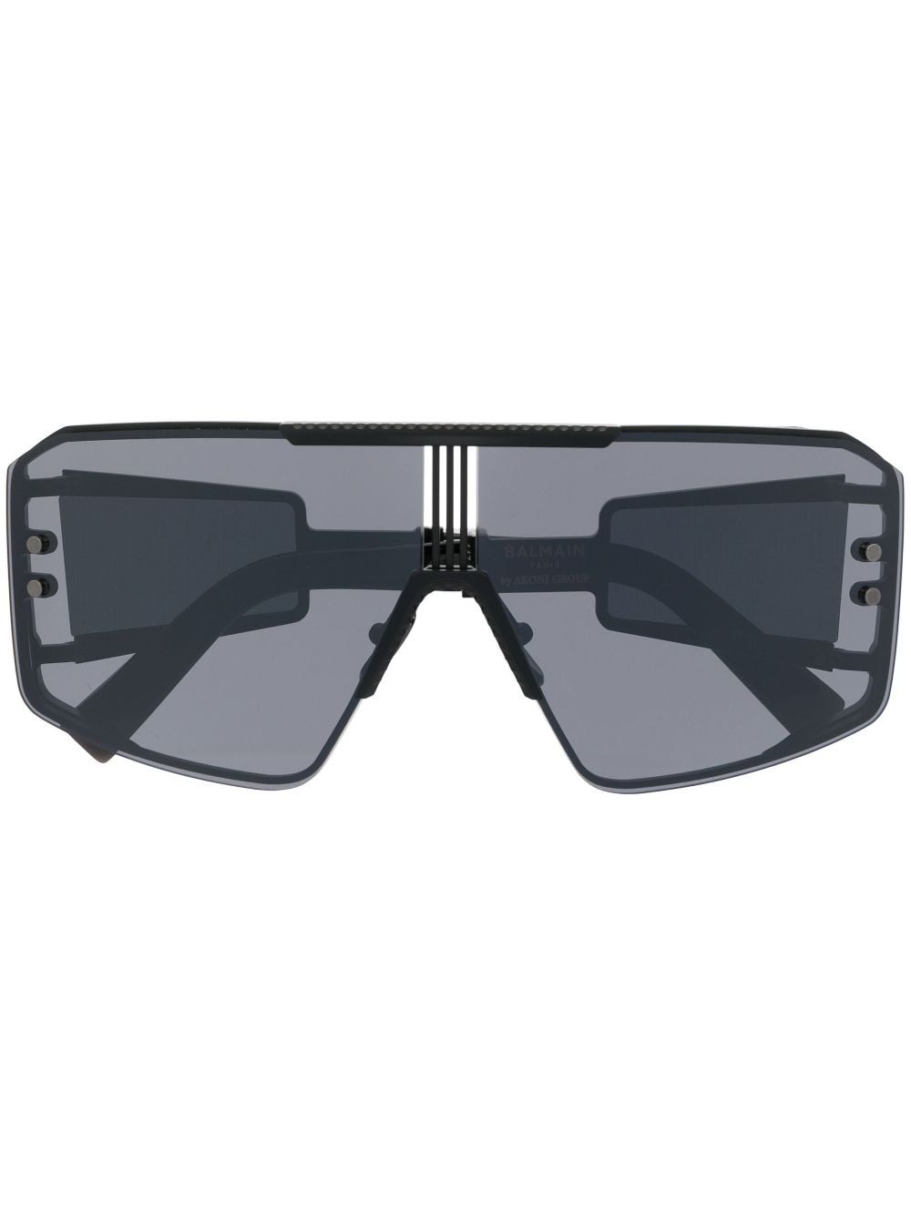 Balmain Eyewear Le Masque tinted round-frame sunglasses - Black von Balmain Eyewear