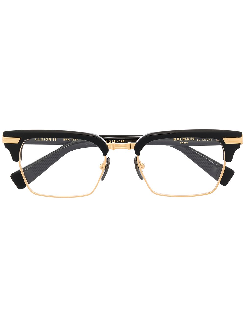 Balmain Eyewear Legion II rectangular frame glasses - Black von Balmain Eyewear