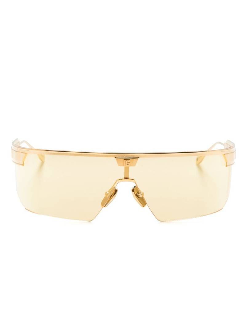 Balmain Eyewear Major LTD shield-frame sunglasses - Gold von Balmain Eyewear