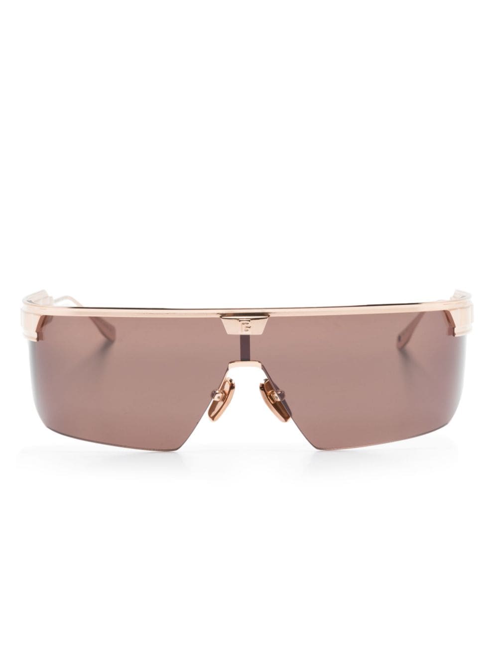 Balmain Eyewear Major rectangular-frame sunglasses - Gold von Balmain Eyewear