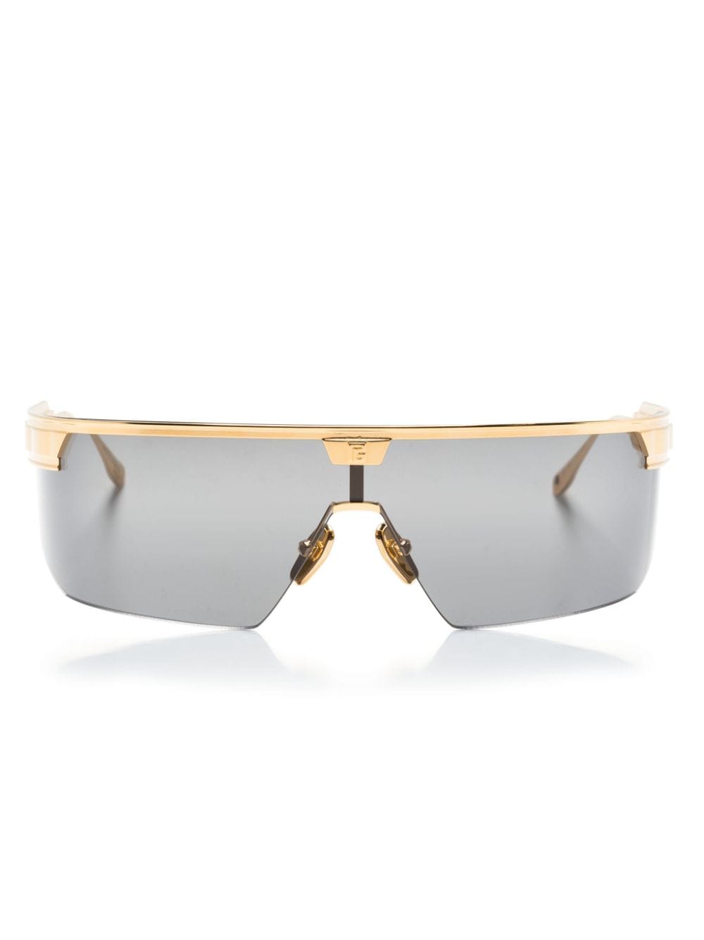 Balmain Eyewear Major shield-frame sunglasses - Gold von Balmain Eyewear