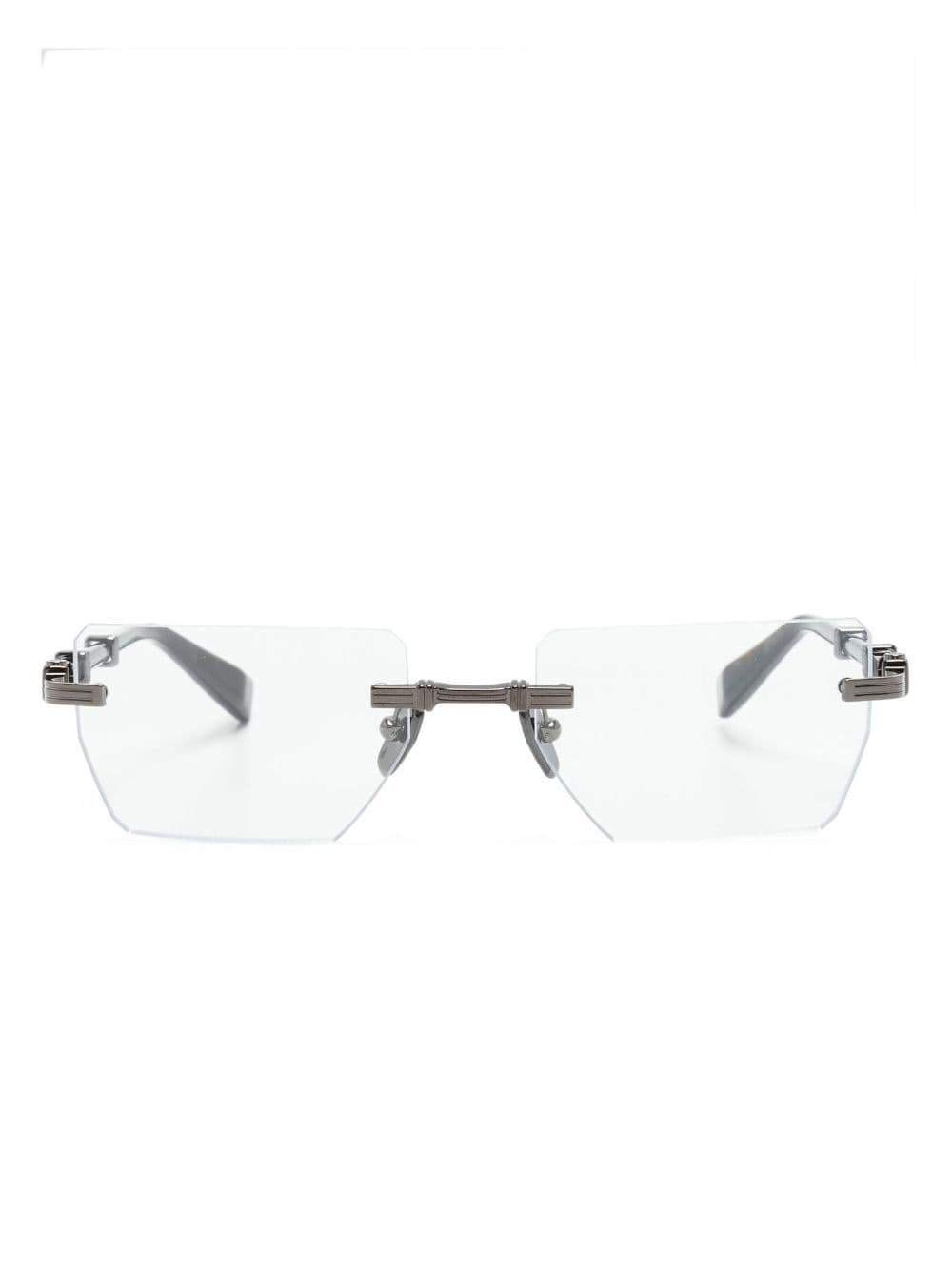 Balmain Eyewear Pierre rectangle-frame glasses - Black von Balmain Eyewear