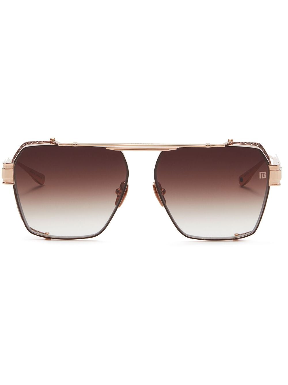 Balmain Eyewear Premier square-frame sunglasses - Brown von Balmain Eyewear