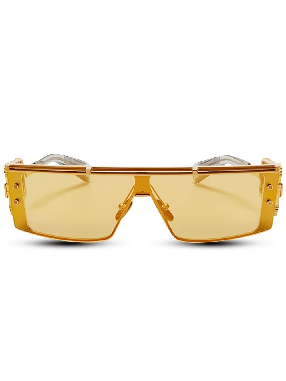 Balmain Eyewear Wonder Boy square tinted sunglasses - Yellow von Balmain Eyewear