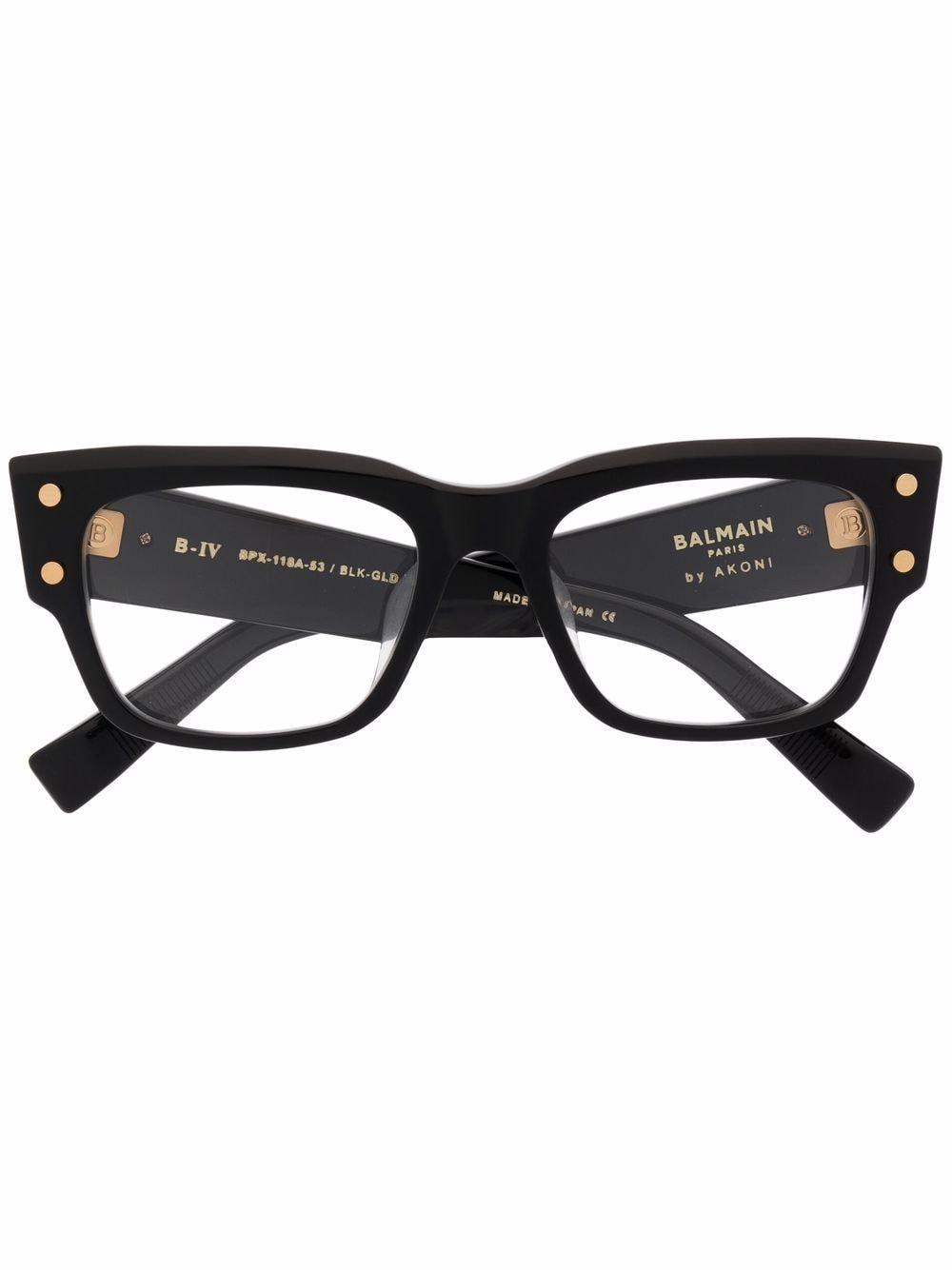 Balmain Eyewear cat-eye thick frame glasses - Black von Balmain Eyewear
