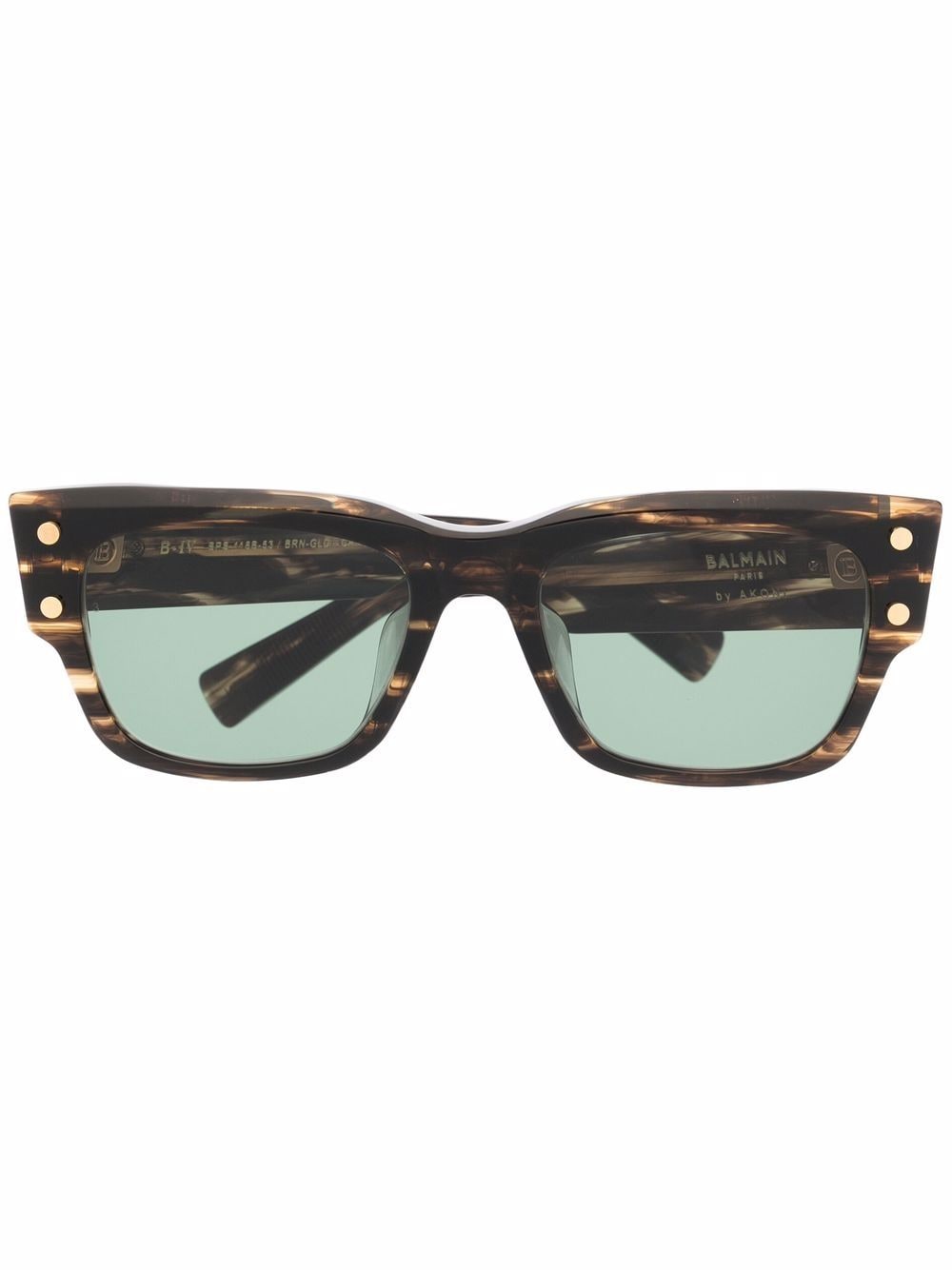 Balmain Eyewear marble-effect sunglasses - Brown von Balmain Eyewear