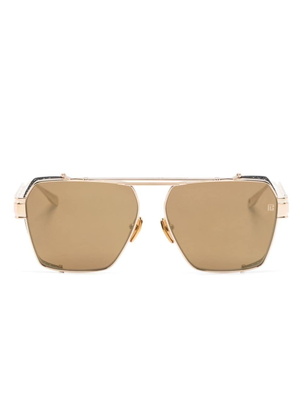 Balmain Eyewear pilot-frame sunglasses - Gold von Balmain Eyewear