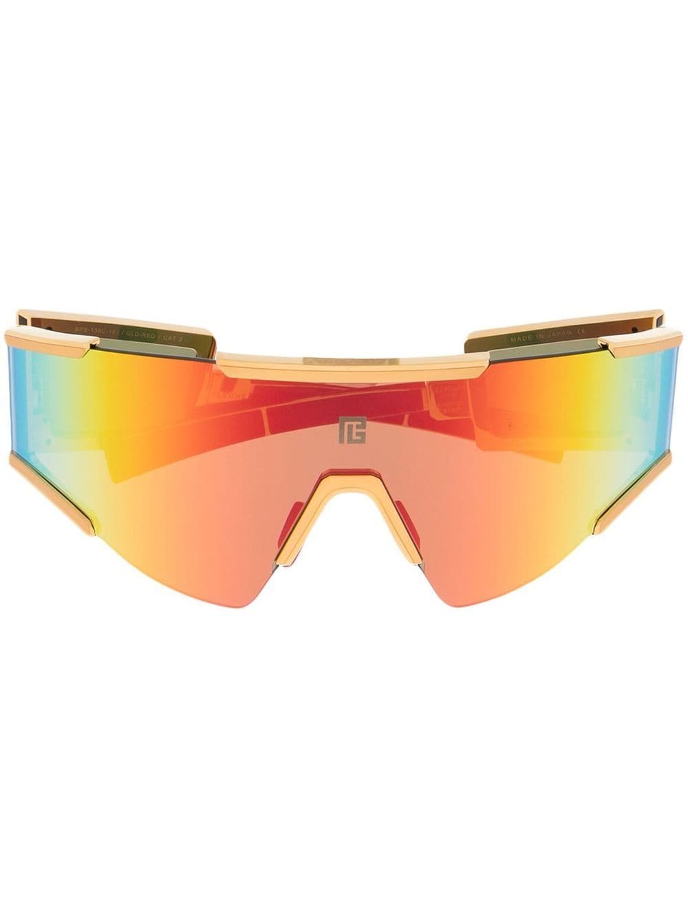 Balmain Eyewear rainbow-print lense sunglasses - Gold von Balmain Eyewear