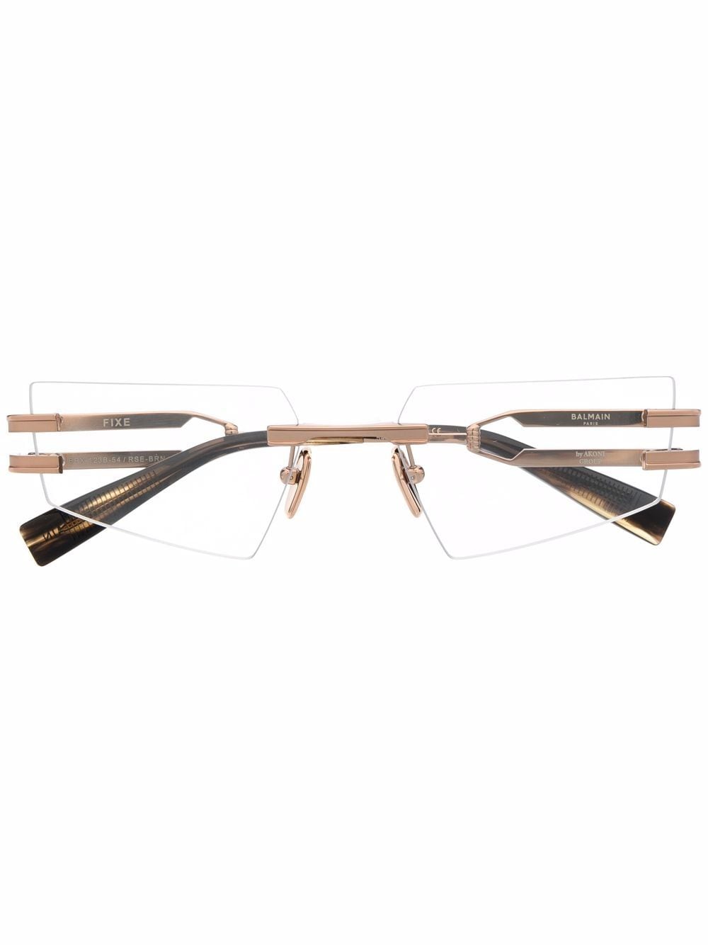 Balmain Eyewear rimless-lense reading glasses - Brown von Balmain Eyewear