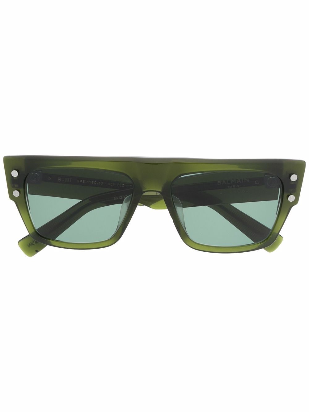 Balmain Eyewear square-frame sunglasses - Green von Balmain Eyewear
