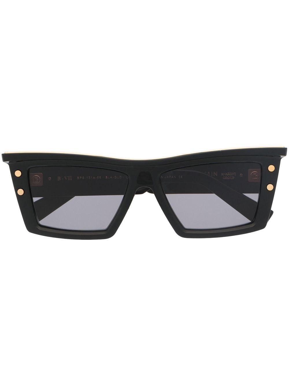 Balmain Eyewear two-tone geometric-frame sunglasses - Black von Balmain Eyewear