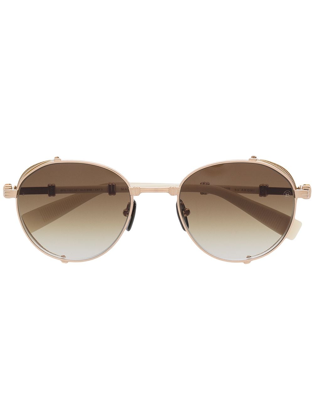 Balmain Eyewear x Akoni round gradient lens sunglasses - Gold von Balmain Eyewear
