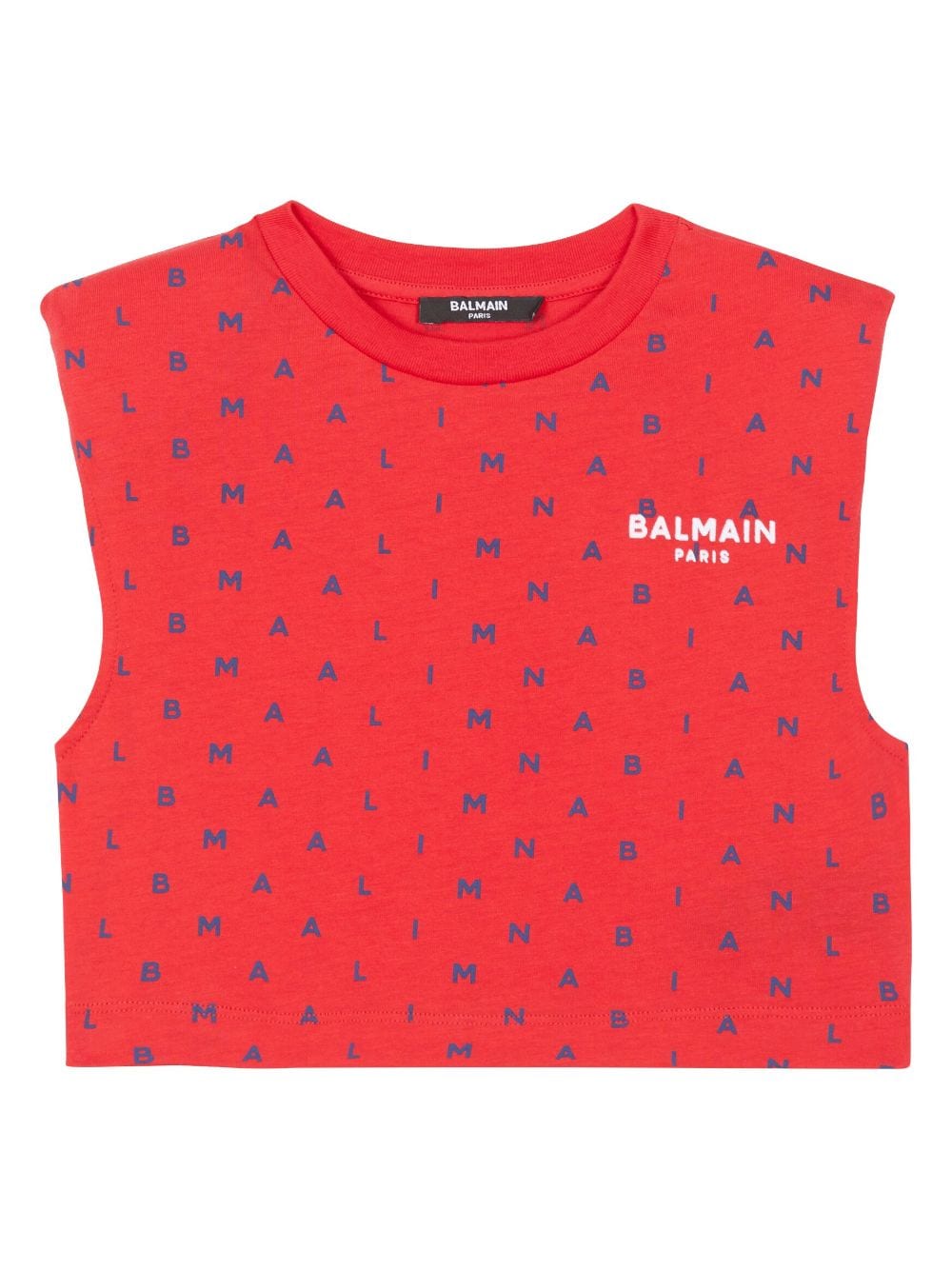 Balmain Kids Letters-print cotton T-shirt - Red von Balmain Kids