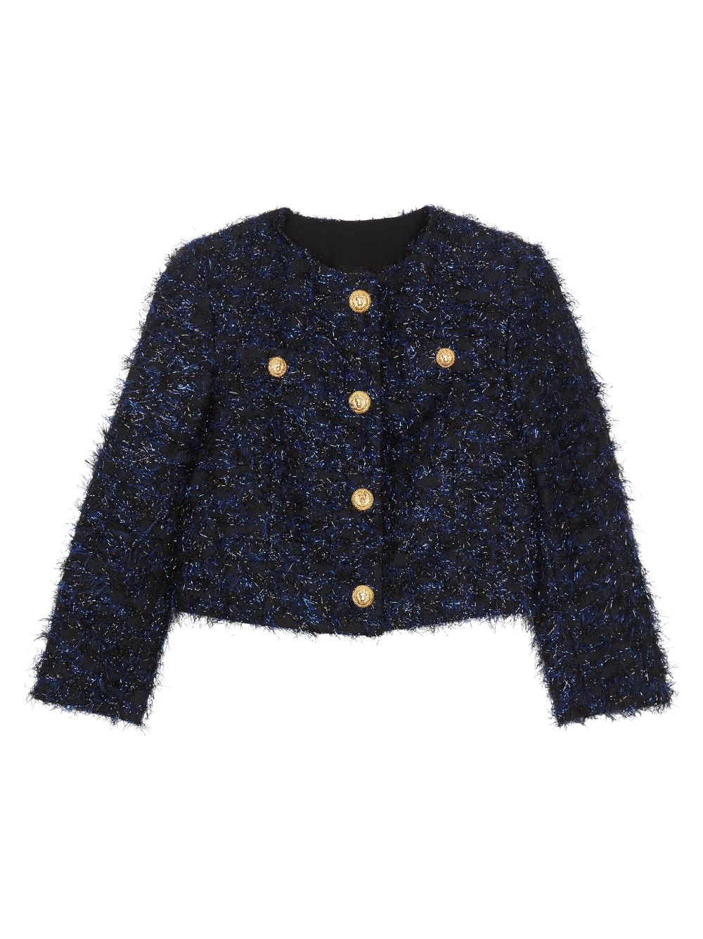 Balmain Kids Lurex tweed jacket - Blue von Balmain Kids