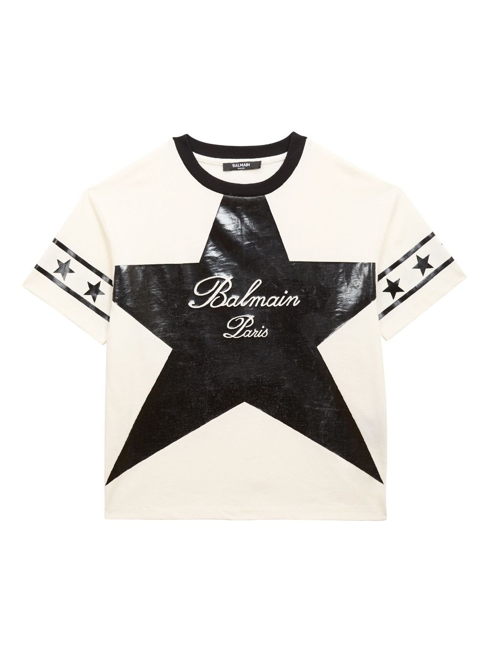 Balmain Kids Signature Stars-print cotton T-Shirt - White von Balmain Kids