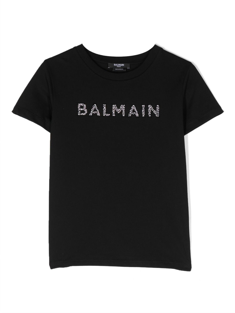 Balmain Kids Stud-embellished logo cotton T-shirt - Black von Balmain Kids