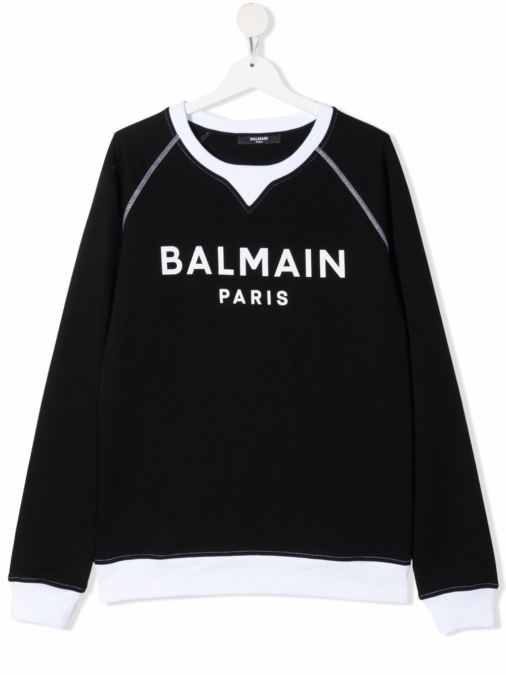 Balmain Kids logo-print cotton sweatshirt - Black von Balmain Kids