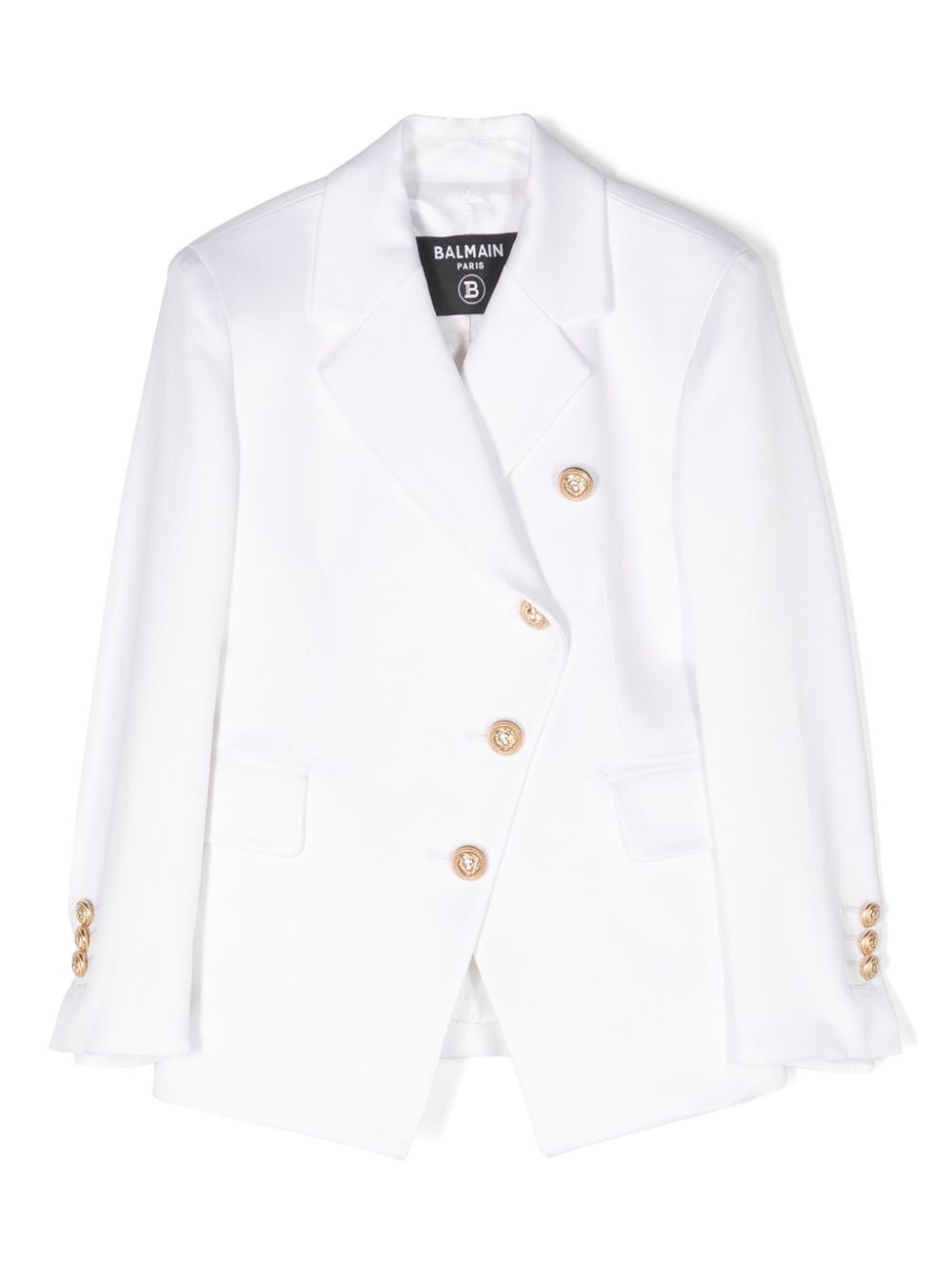 Balmain Kids asymmetric single-breasted blazer - White von Balmain Kids