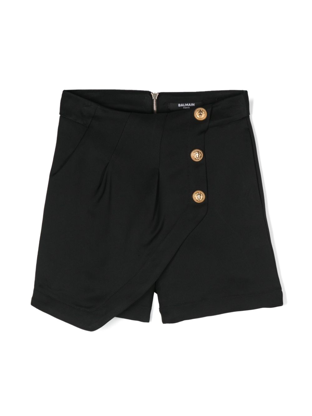 Balmain Kids asymmetric twill shorts - Black von Balmain Kids