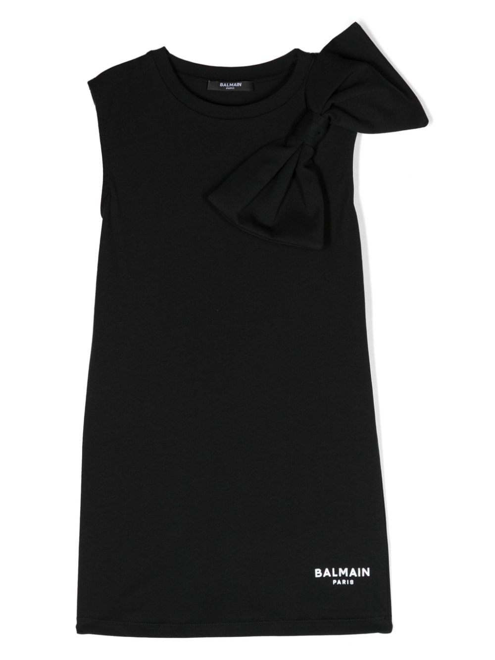 Balmain Kids bow-detail cotton dress - Black von Balmain Kids