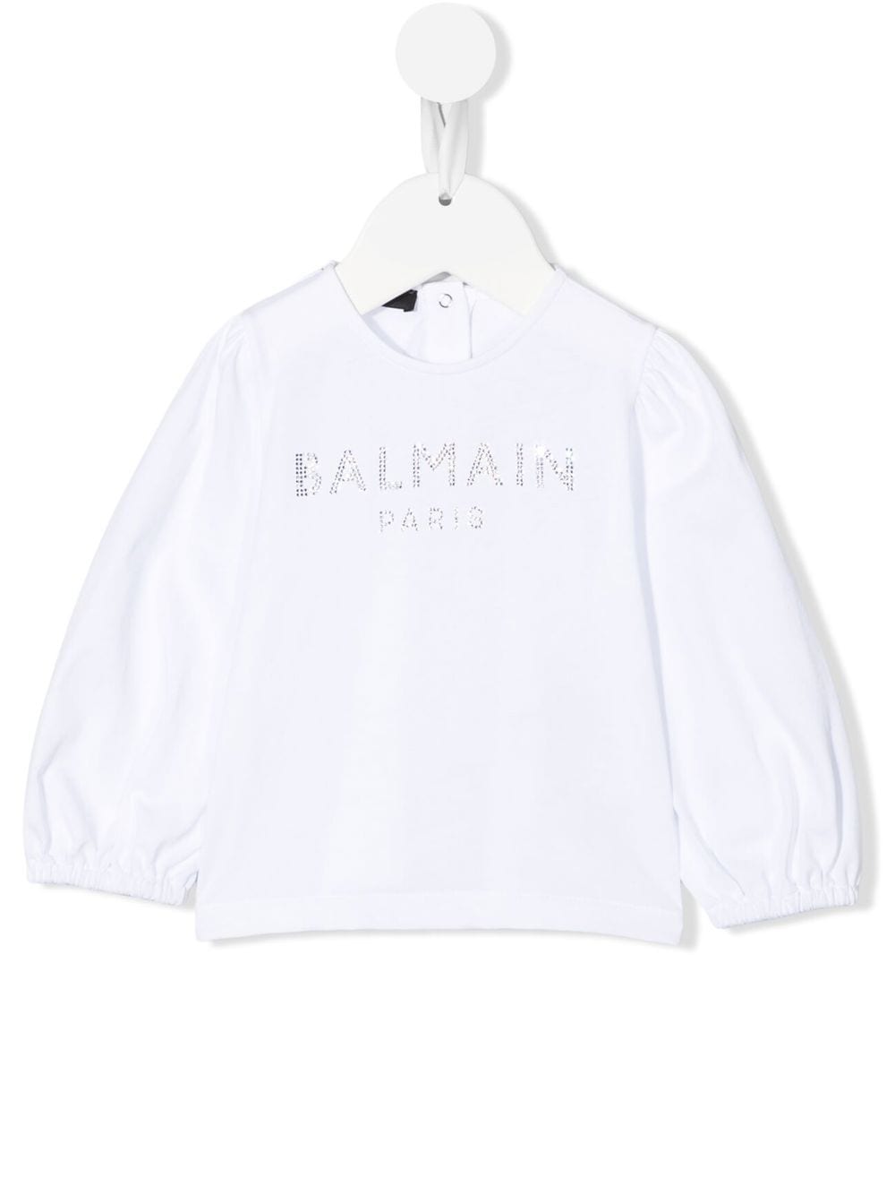 Balmain Kids crystal-embellished logo T-shirt - White von Balmain Kids