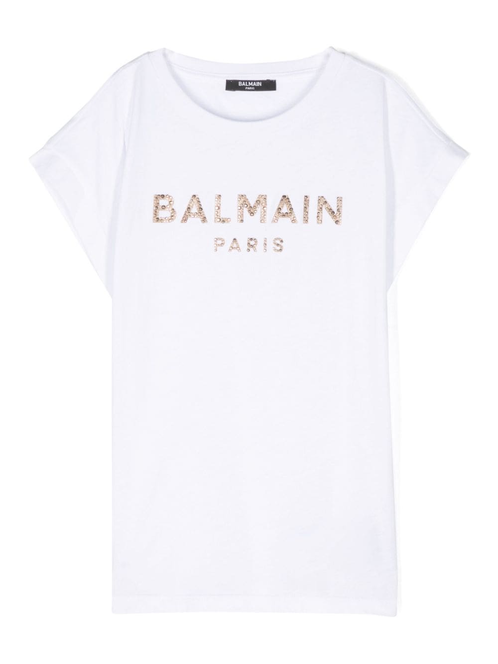 Balmain Kids crystal-logo T-shirt - White von Balmain Kids