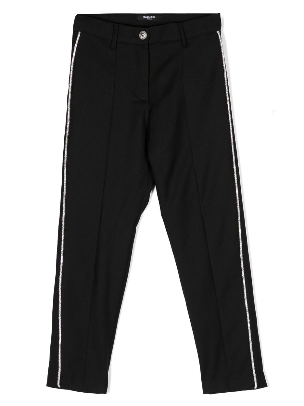 Balmain Kids crystal-trim tapered trousers - Black von Balmain Kids