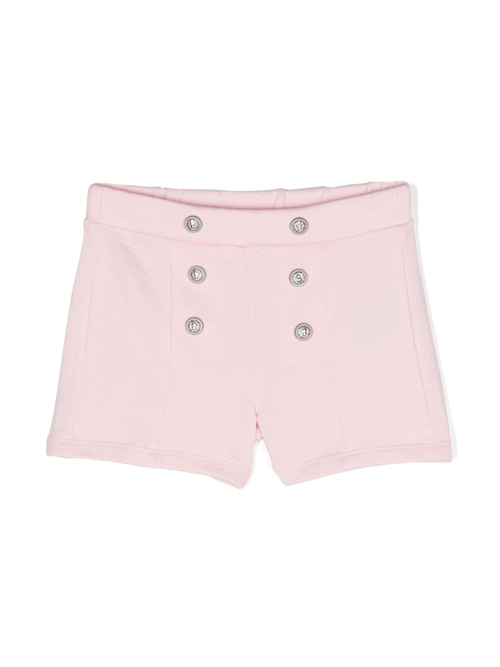 Balmain Kids decorative-button cotton shorts - Pink von Balmain Kids