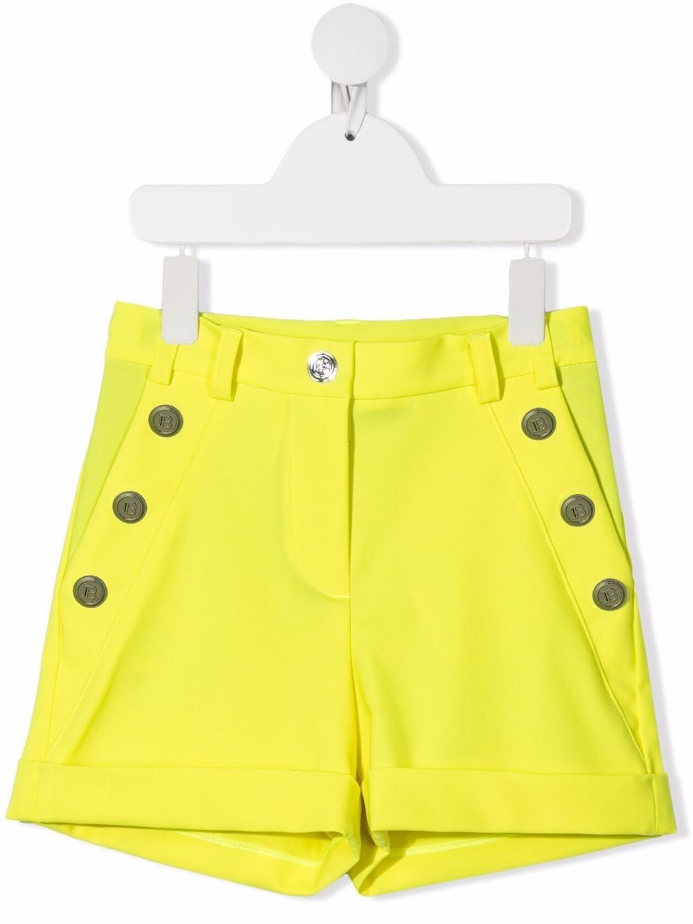 Balmain Kids decorative-button tailored shorts - Yellow von Balmain Kids