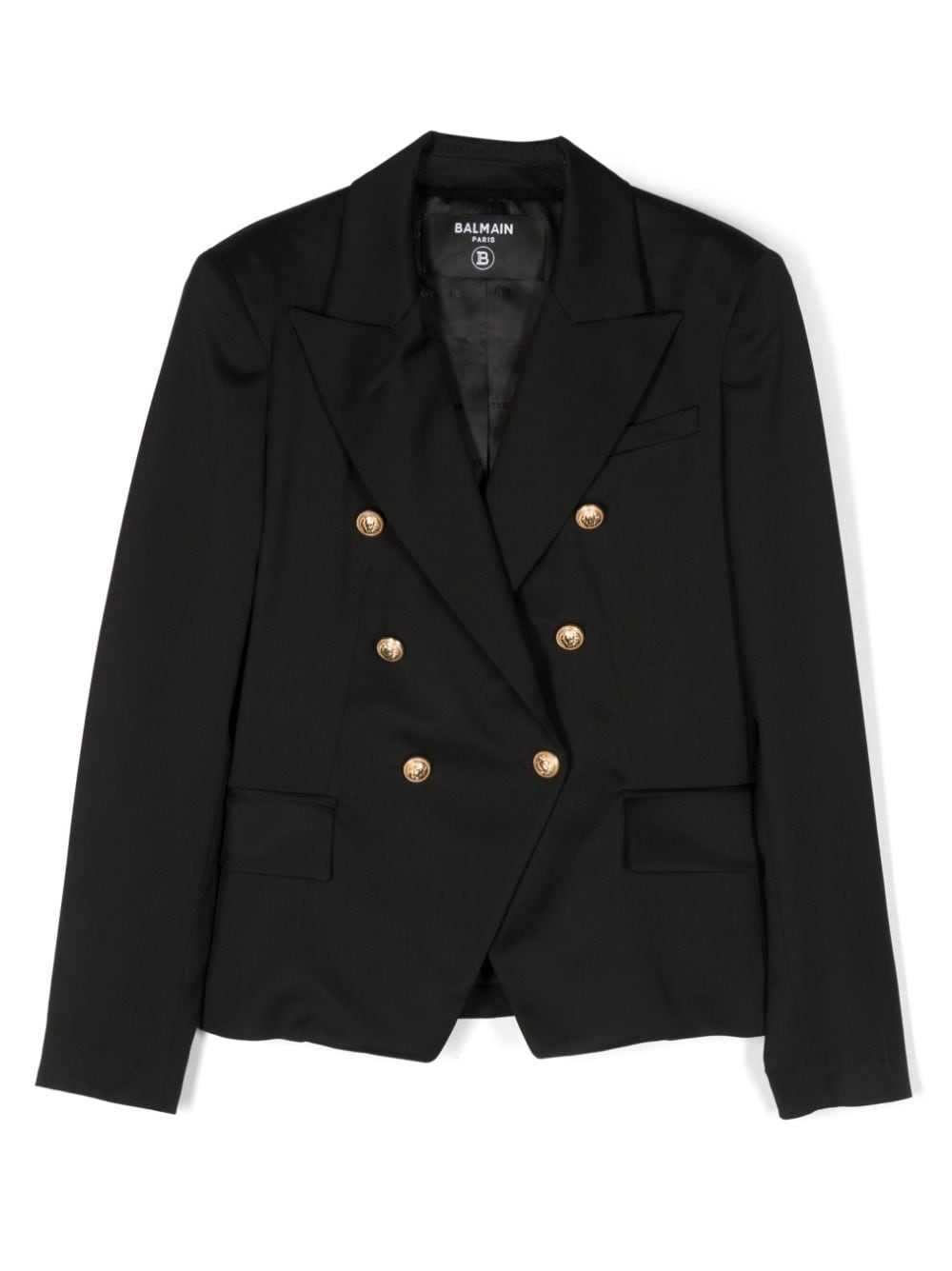 Balmain Kids double-breasted wool blazer - Black von Balmain Kids