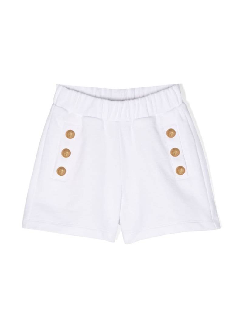 Balmain Kids elasticated cotton shorts - White von Balmain Kids