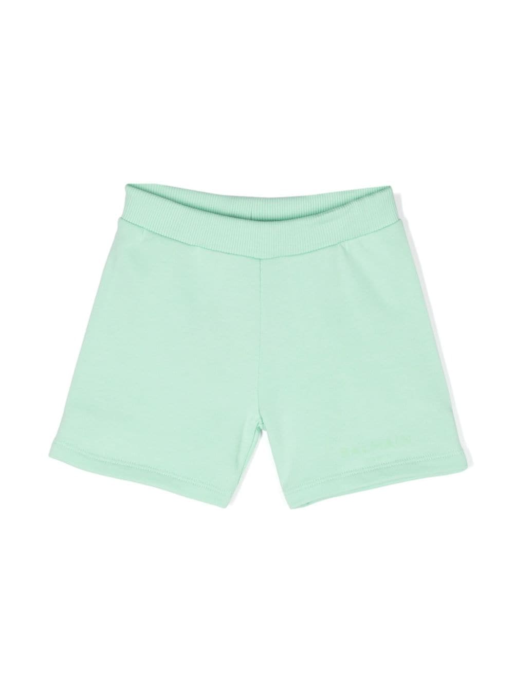 Balmain Kids elasticated-waist cotton shorts - Green von Balmain Kids