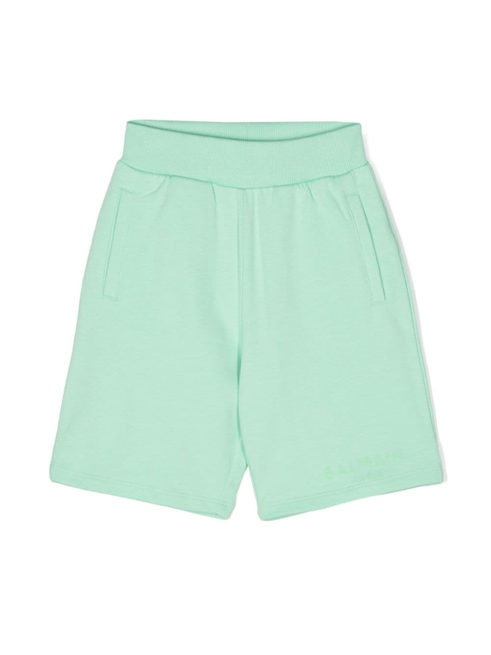Balmain Kids elasticated-waistband shorts - Green von Balmain Kids