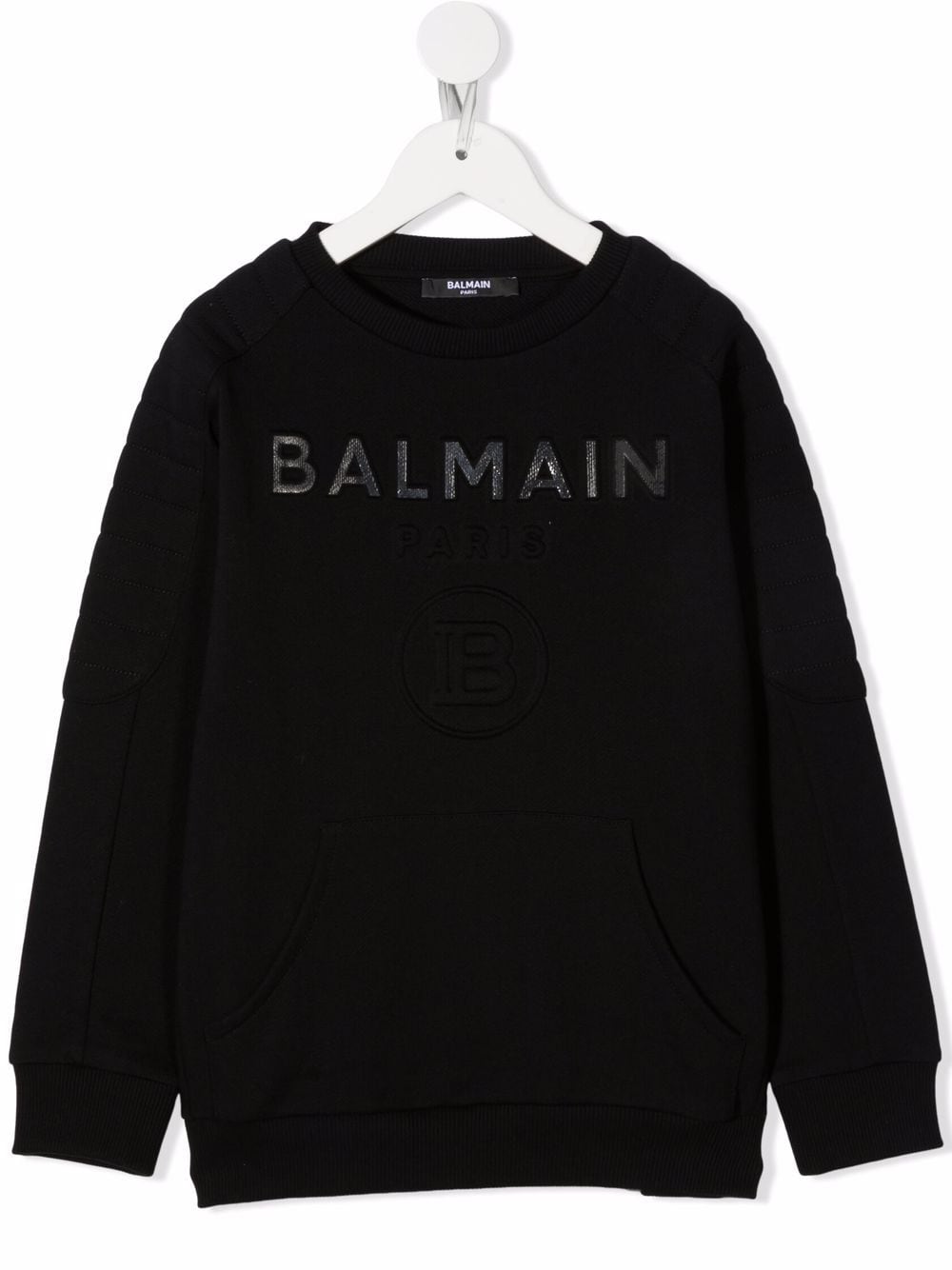 Balmain Kids embossed-logo cotton sweatshirt - Black von Balmain Kids